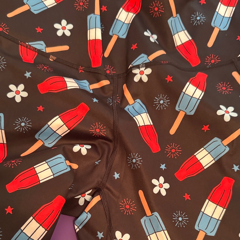 Popsicle Print Black 5 inch shorts